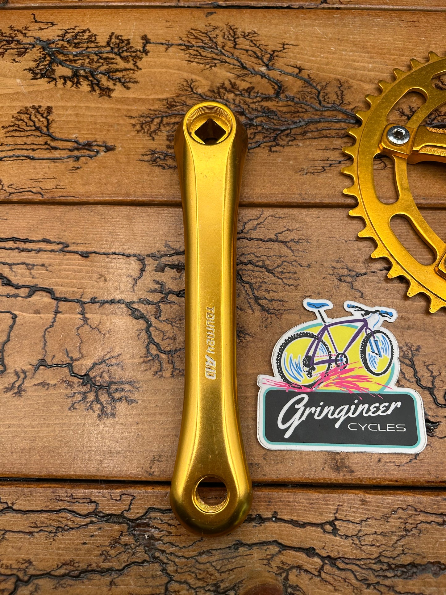 Takagi Tourney AD 170mm 44 Tooth Gold Anodized Crankset