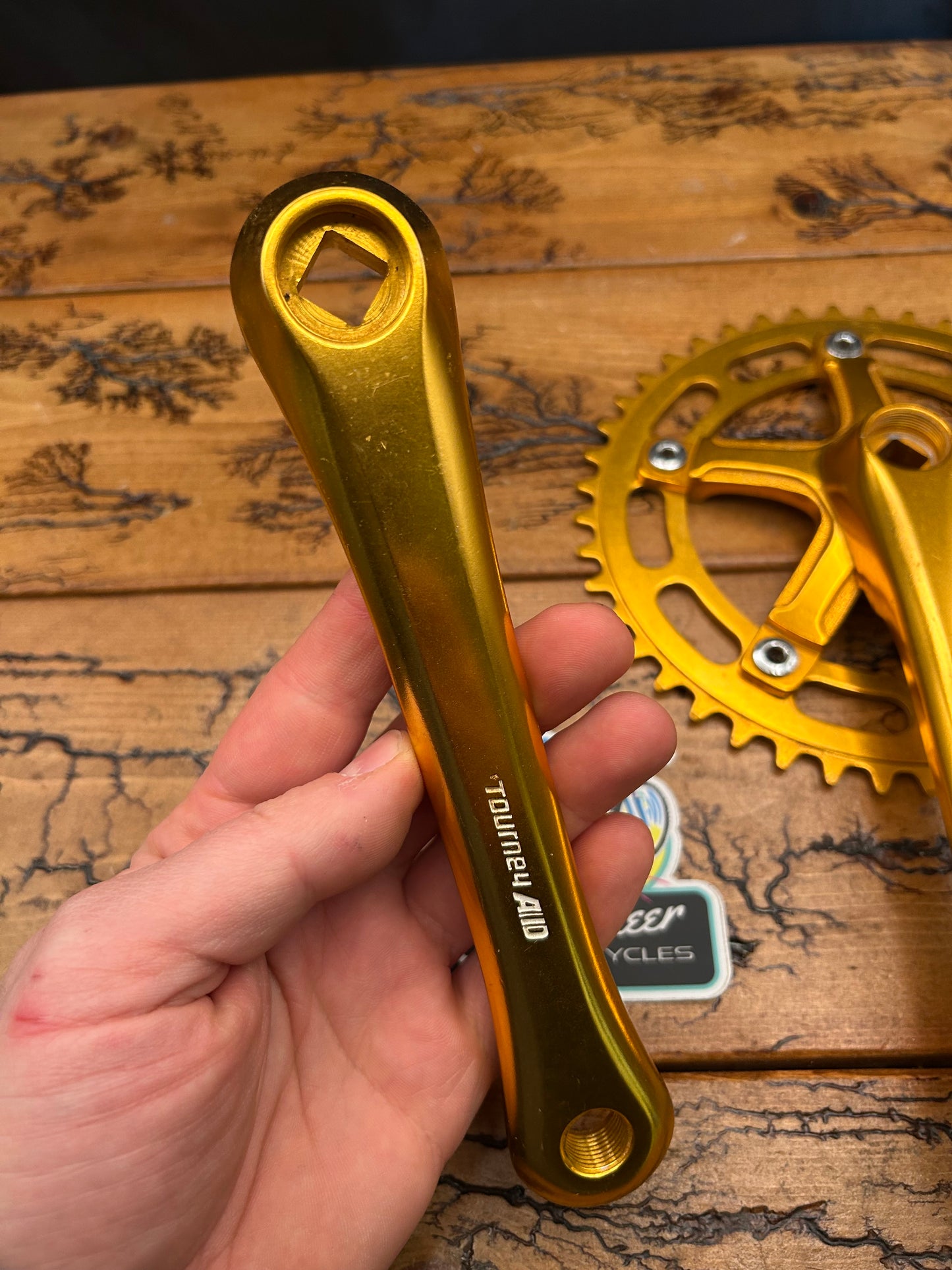 Takagi Tourney AD 170mm 44 Tooth Gold Anodized Crankset