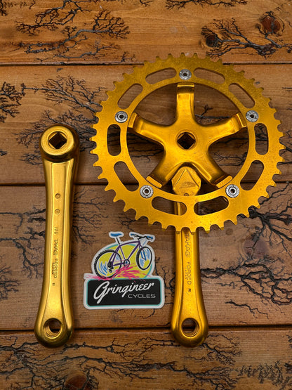 Takagi Tourney AD 170mm 44 Tooth Gold Anodized Crankset