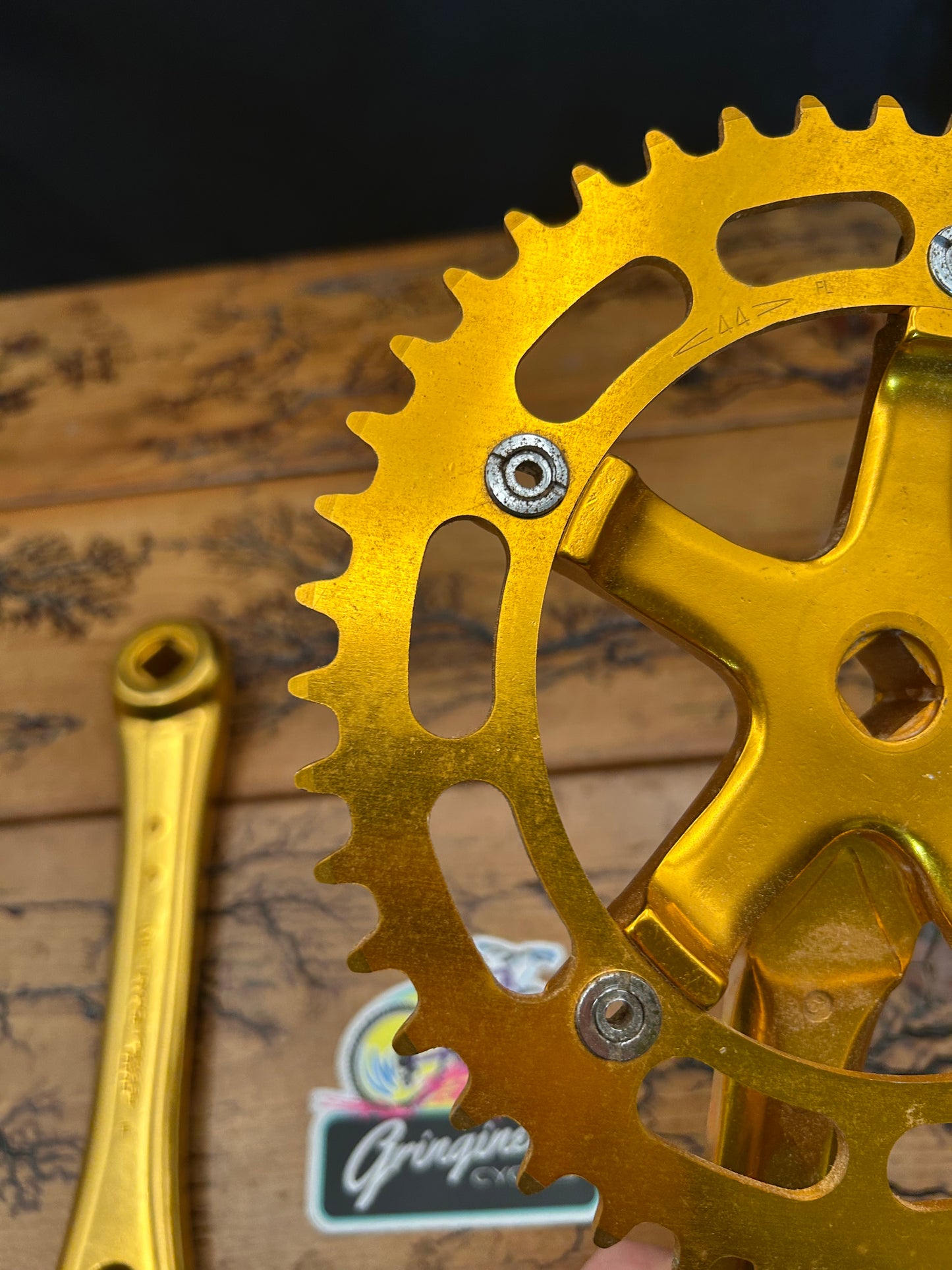 Takagi Tourney AD 170mm 44 Tooth Gold Anodized Crankset