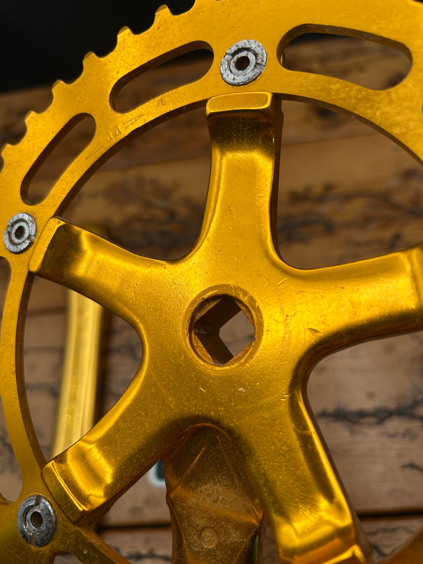Takagi Tourney AD 170mm 44 Tooth Gold Anodized Crankset