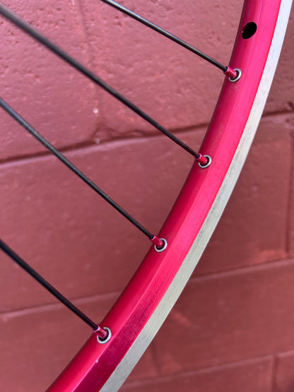 Mavic X517 Red Anodized Shimano Deore XT M752 26" Wheelset NOS