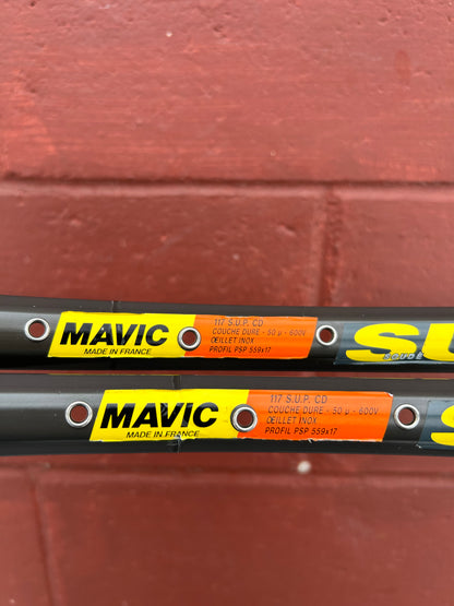 Mavic 117 SUP CD Cermaic 36 Hole 26 Inch Rims Set of 2 NOS