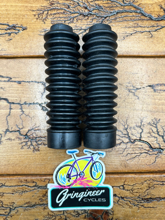 Pair of 125mm Tall Rubber Suspension Fork Boots NOS