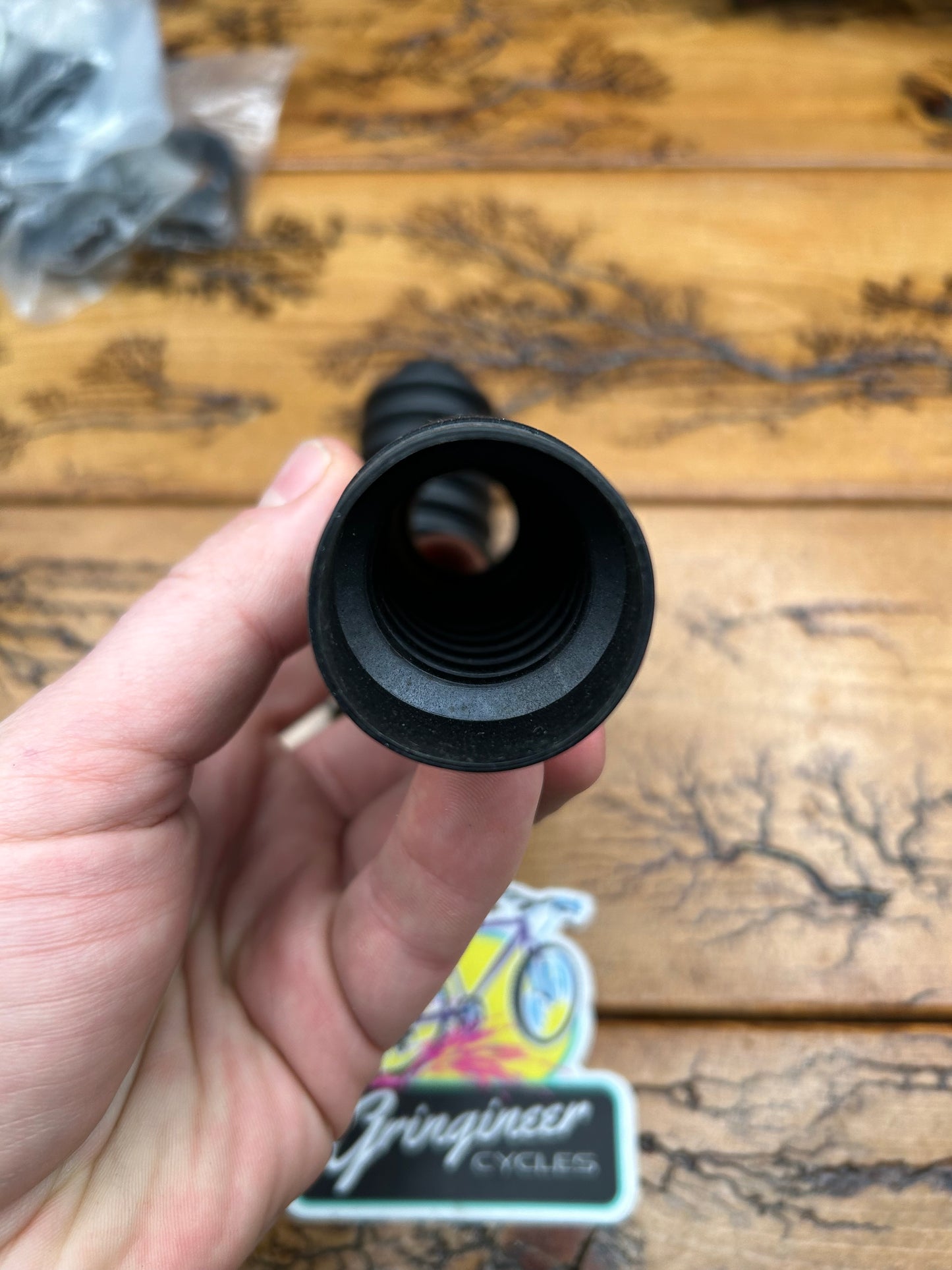 Pair of 125mm Tall Rubber Suspension Fork Boots NOS