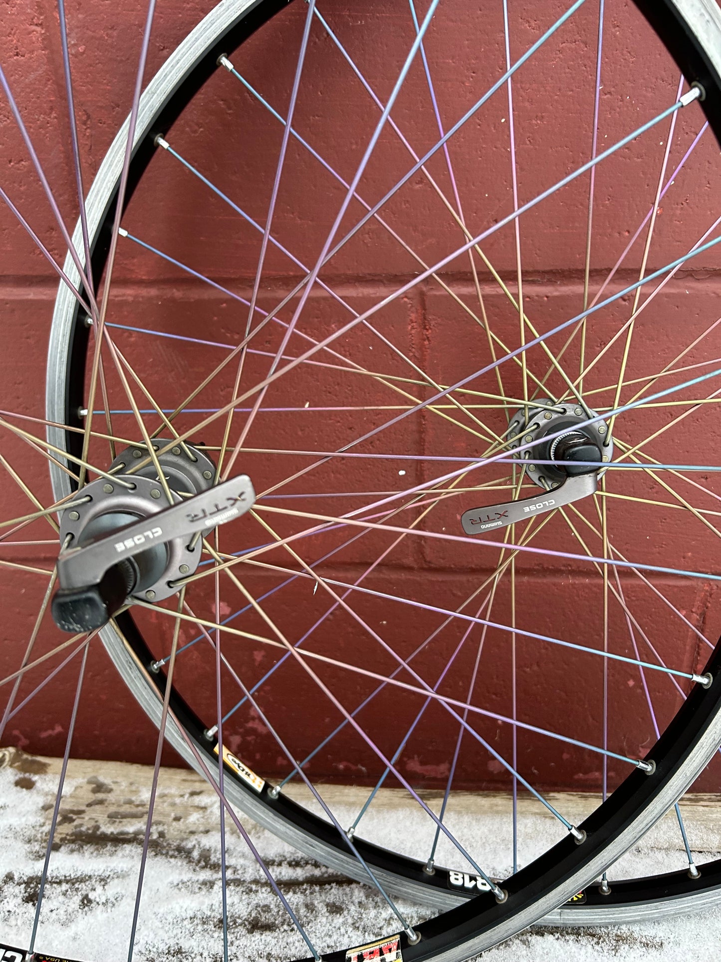 Sun Rims CR18 Shimano XTR M950 Marwi Ti Dye 26 Inch Wheelset