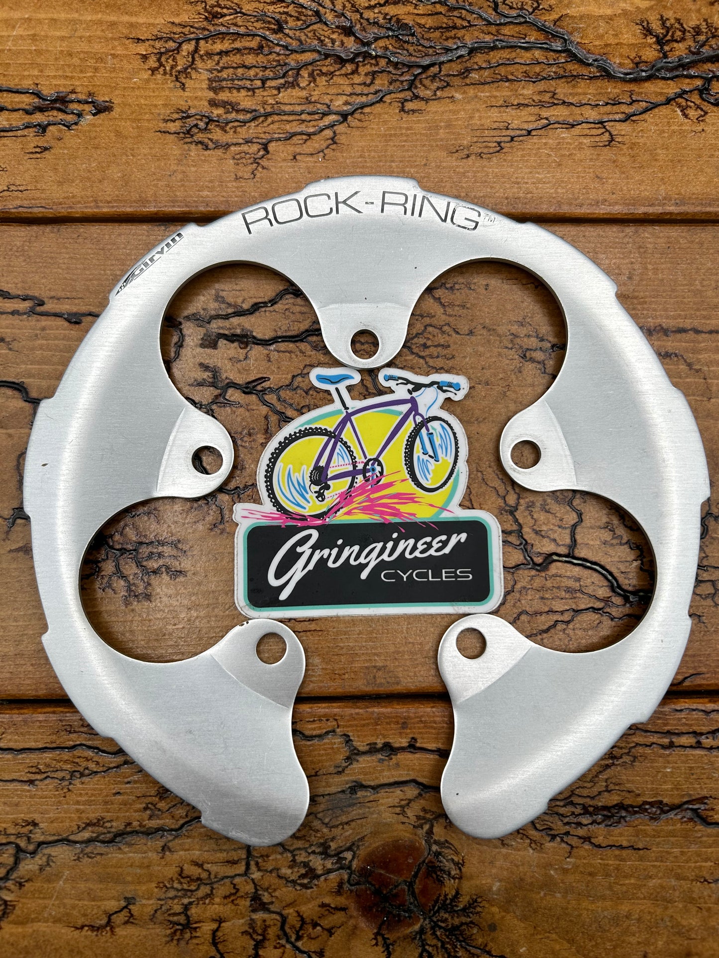 Girvin Silver Rock Ring 5 Bolt 94 BCD Bash Guard