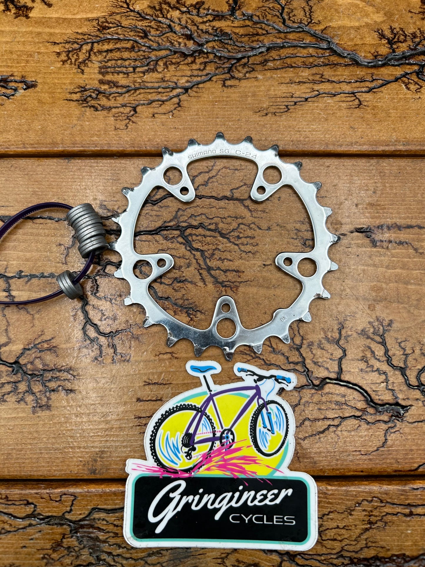 Shimano 24 Tooth 5 Bolt 74 BCD Steel Chainring