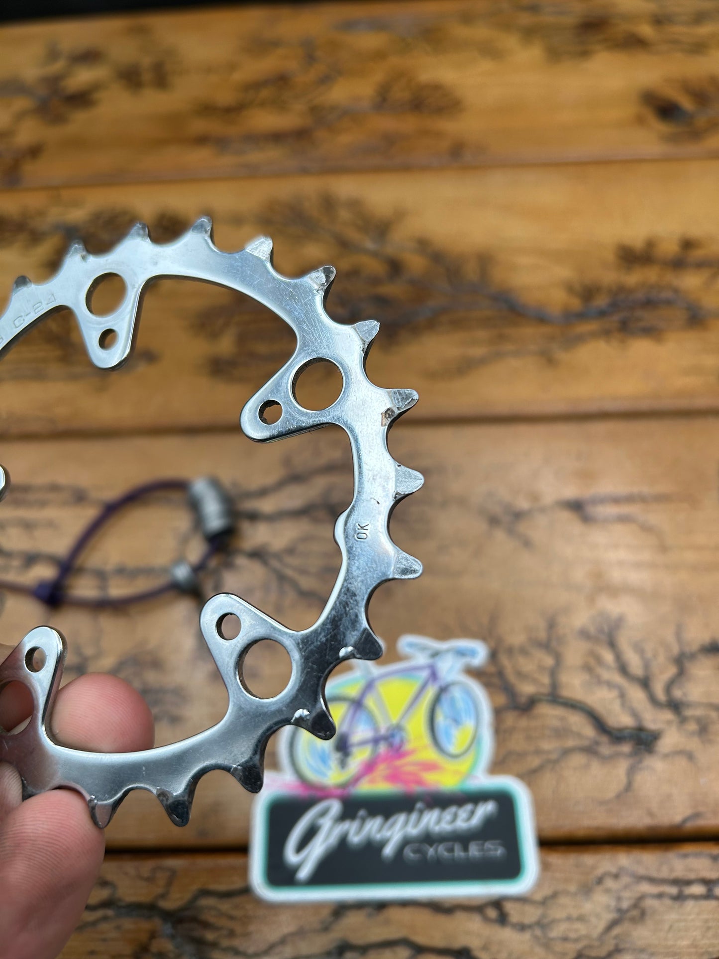 Shimano 24 Tooth 5 Bolt 74 BCD Steel Chainring