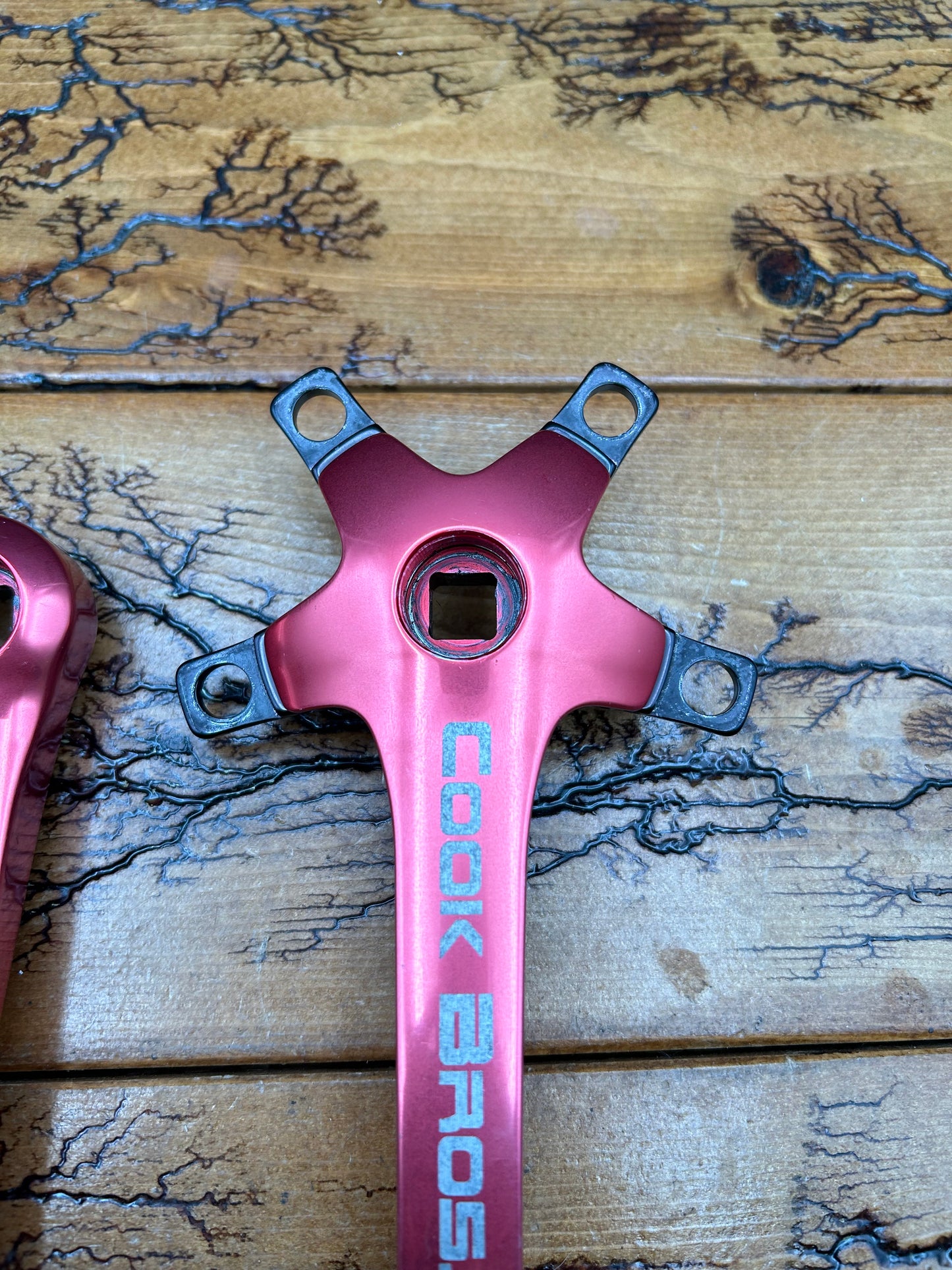 Cook Bros Racing Red Anodized E Type Crankset