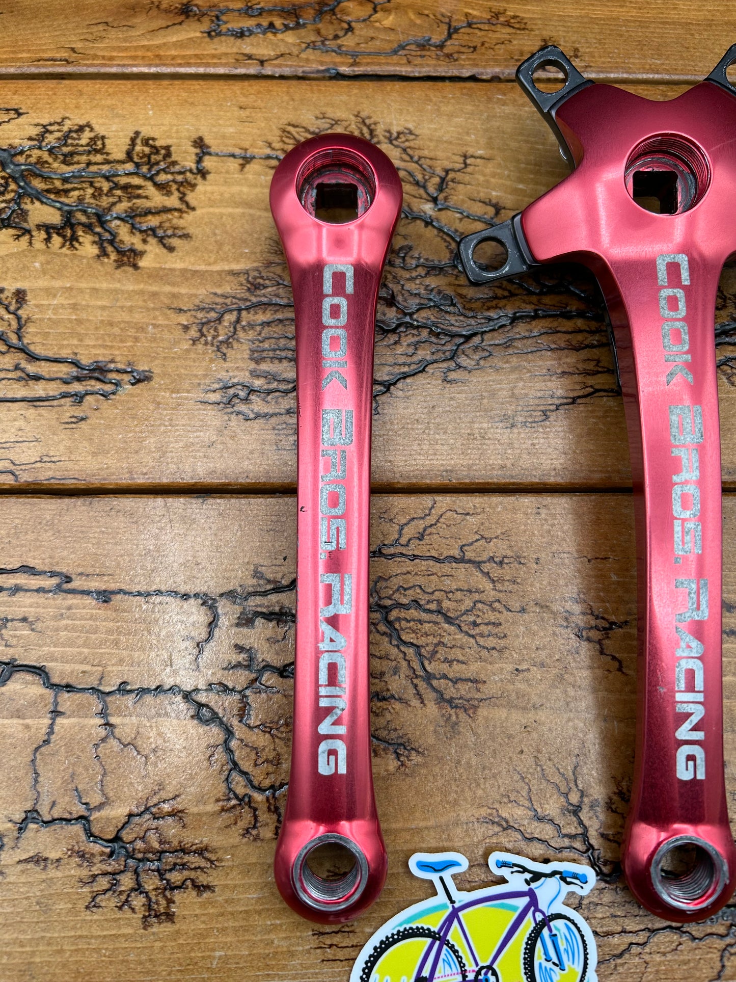 Cook Bros Racing Red Anodized E Type Crankset