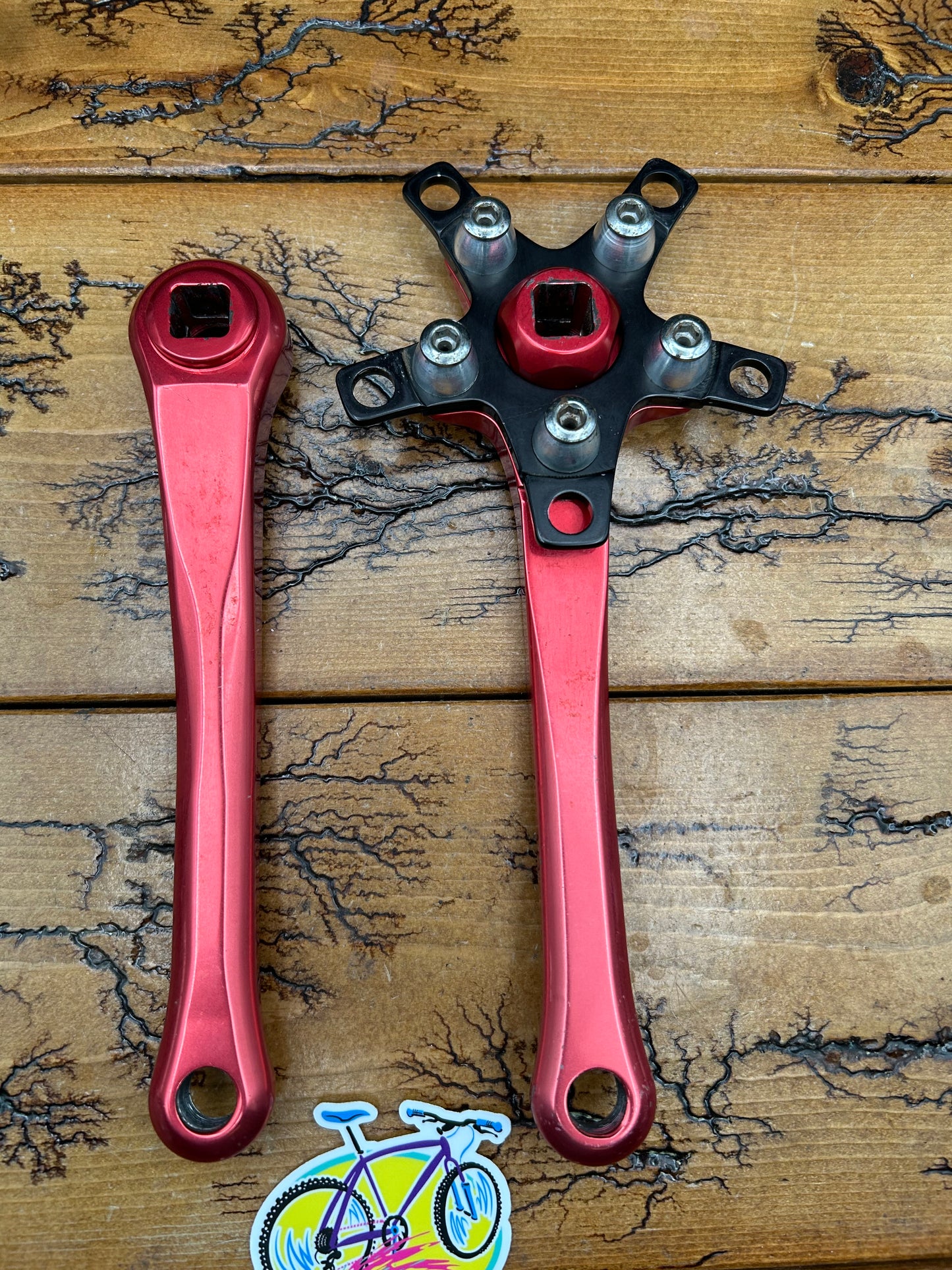 Cook Bros Racing Red Anodized E Type Crankset