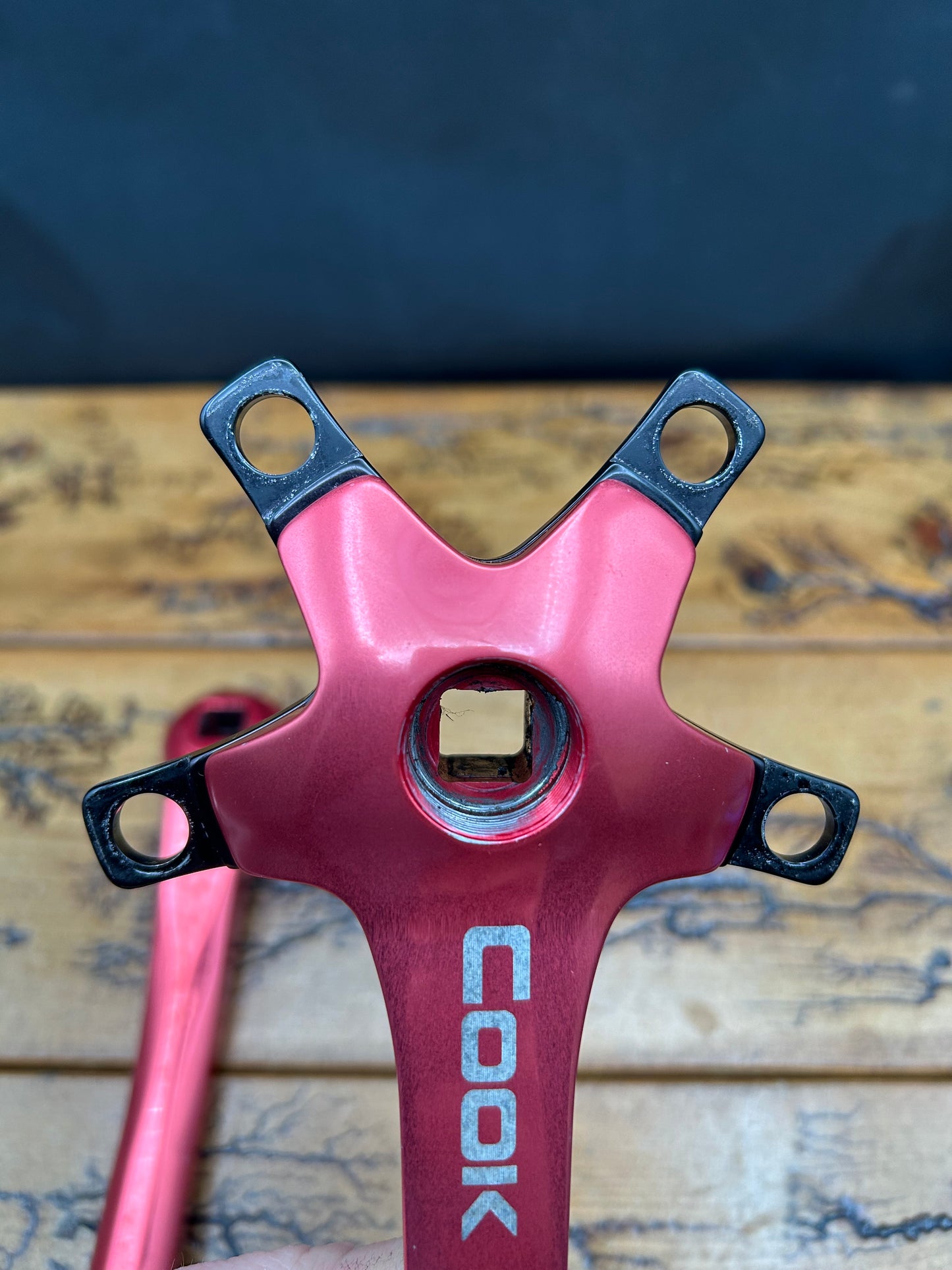 Cook Bros Racing Red Anodized E Type Crankset