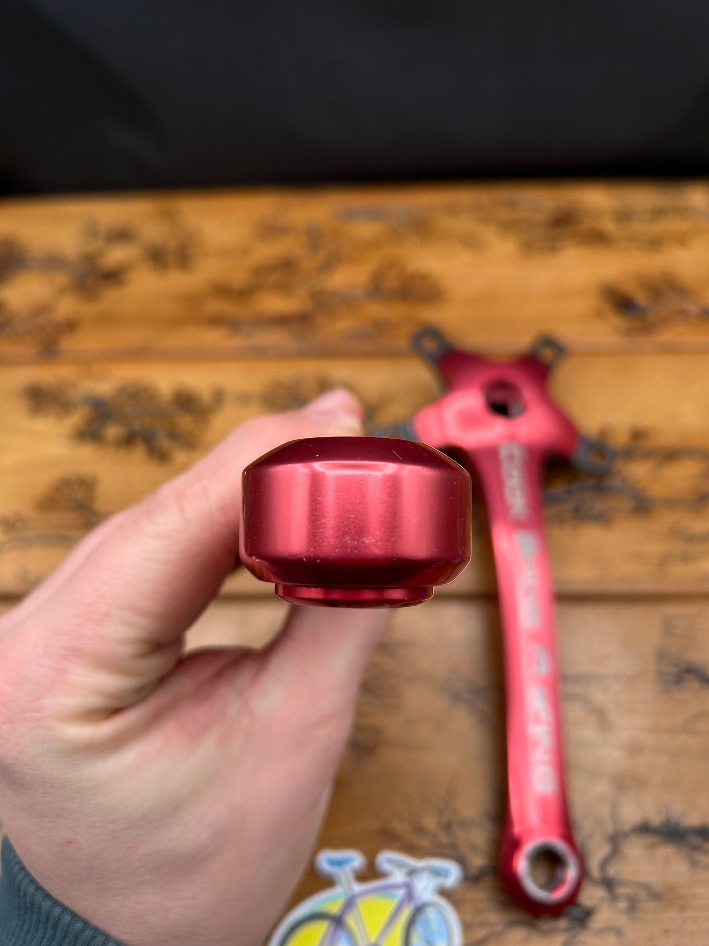 Cook Bros Racing Red Anodized E Type Crankset