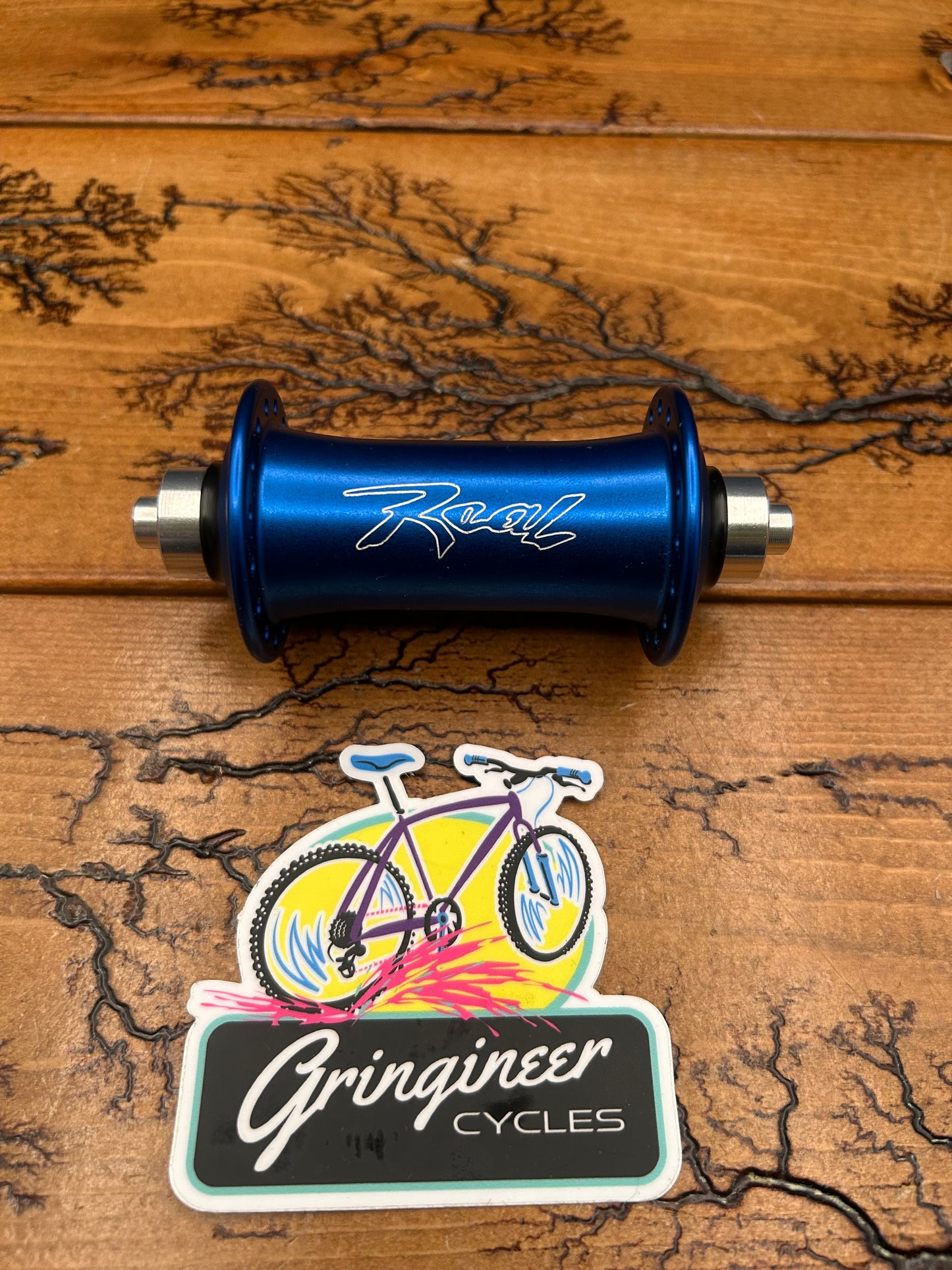 Real Design Blue 32 Hole QR Rim Brake Front Hub NOS