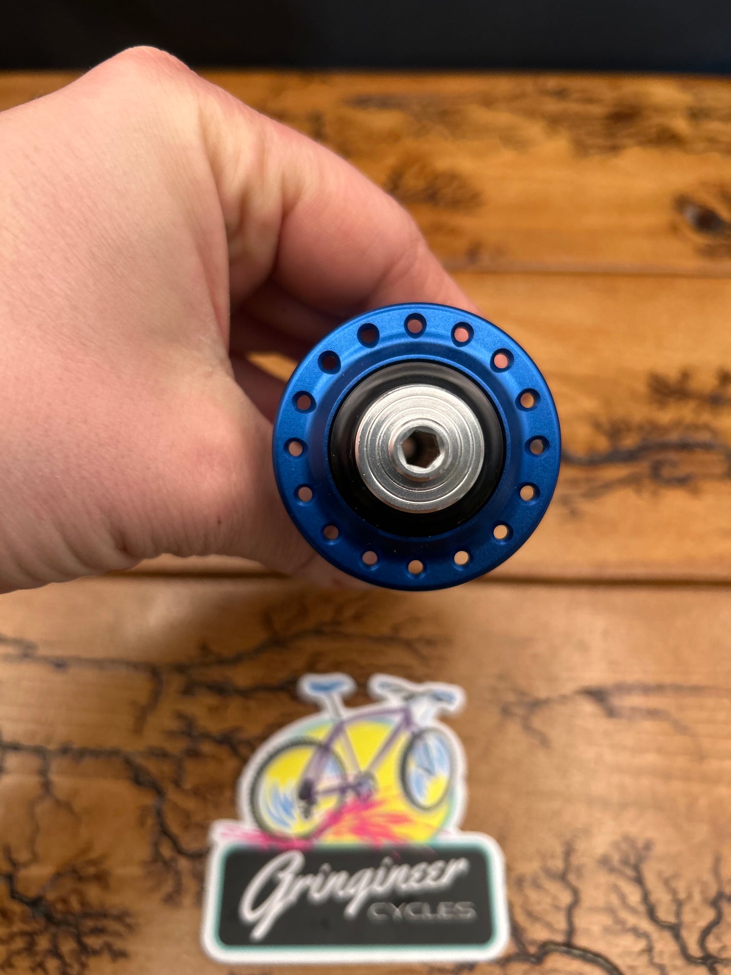 Real Design Blue 32 Hole QR Rim Brake Front Hub NOS