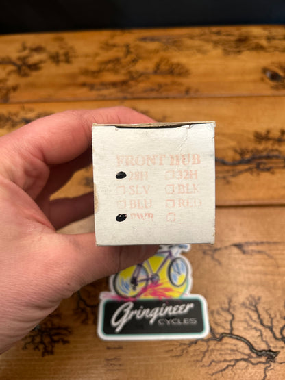 Real Design Pewter 28 Hole QR Rim Brake Front Hub NOS