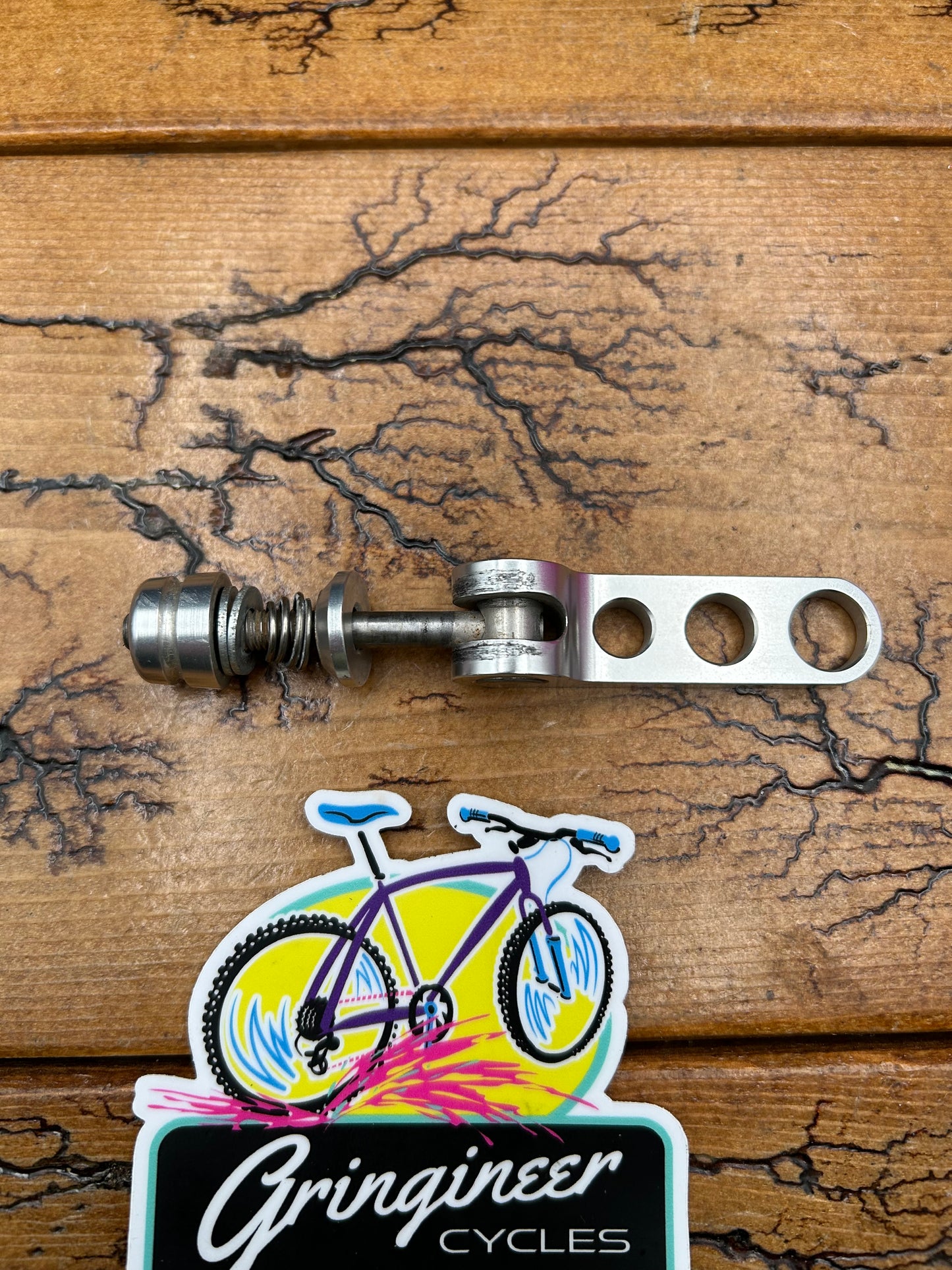 Ringle Cam Twist Silver Steel Seatpost Skewer