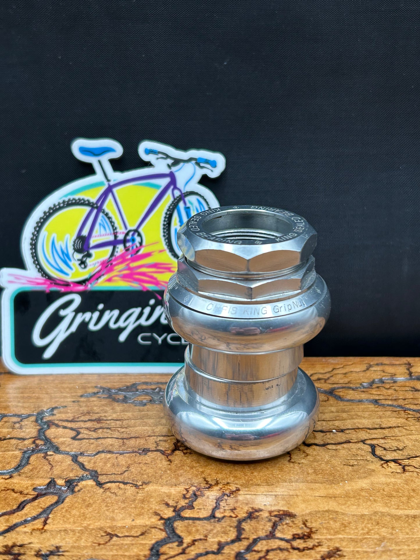 Chris King 1 Inch Silver No Logo GripNut Threaded Headset