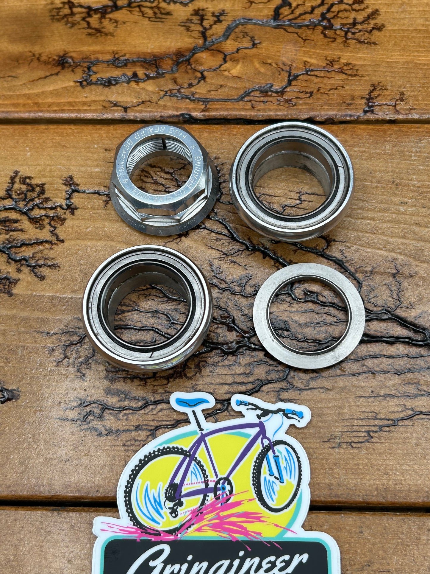 Chris King 1 Inch Silver No Logo GripNut Threaded Headset