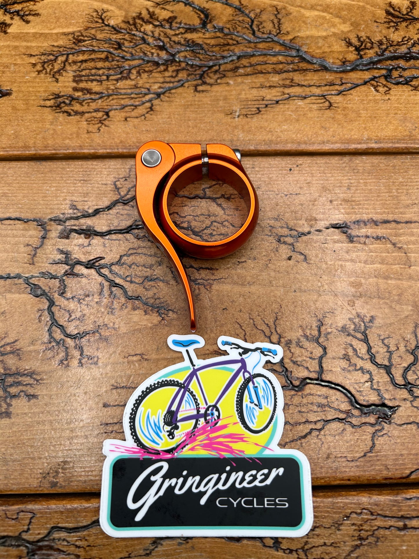Salsa 35.0mm Orange Flip Lock Seatpost Collar