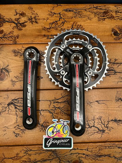 FSA Team Issue Carbon ATB 44/32/22 9 Speed 170mm Carbon Crankset NOS