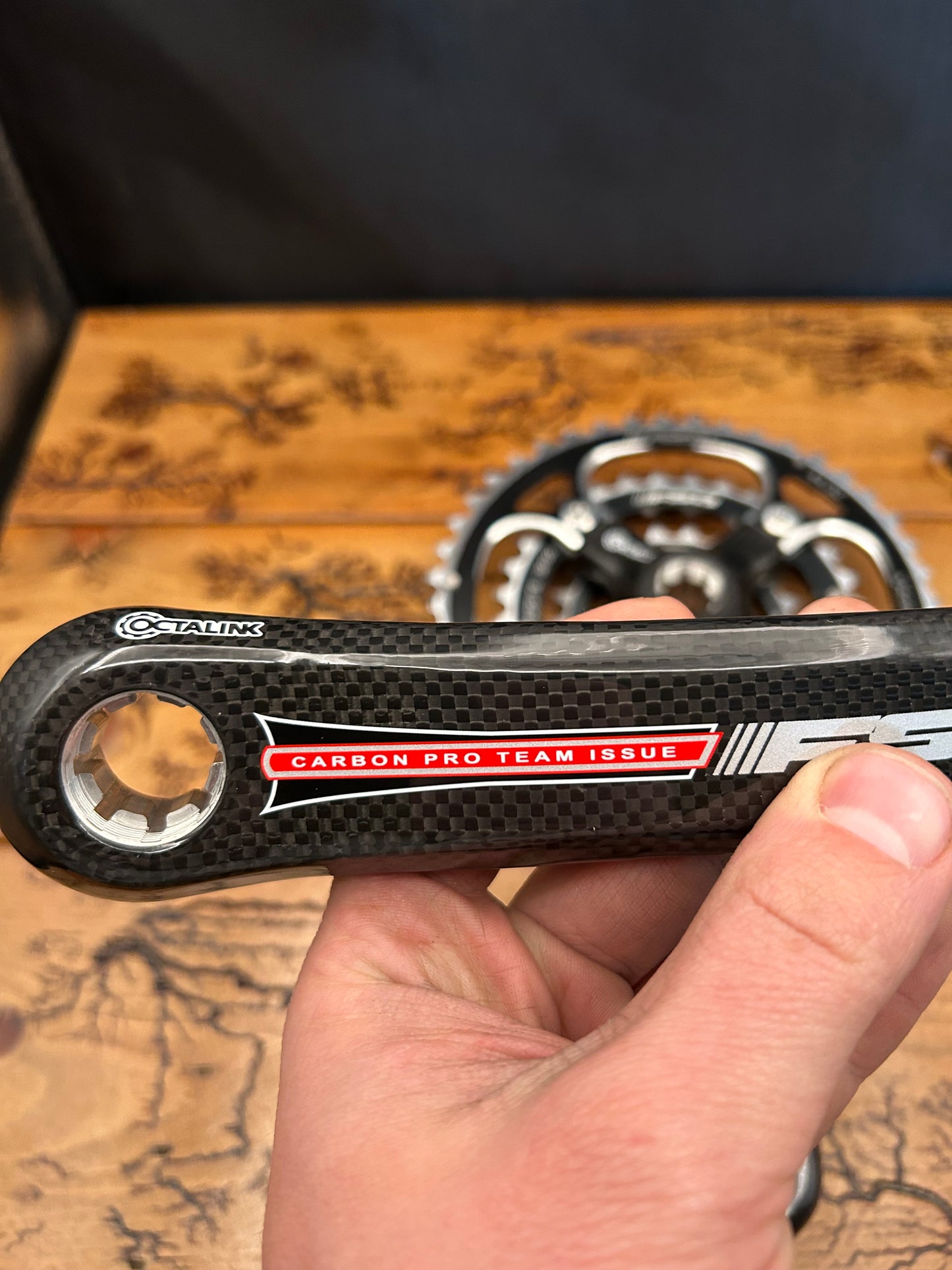 FSA Team Issue Carbon ATB 44/32/22 9 Speed 170mm Carbon Crankset NOS
