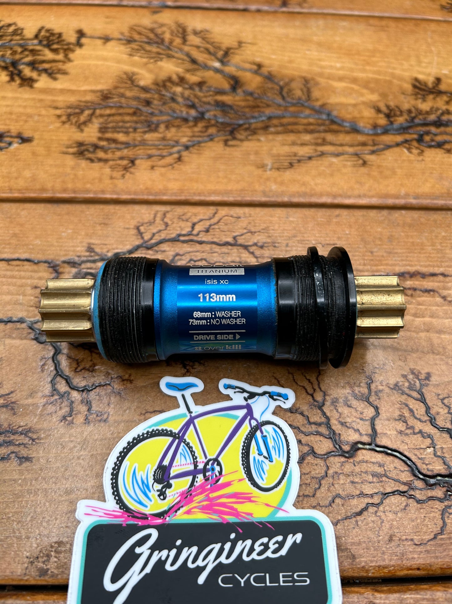 Crank Brothers Cobalt Titanium 113mm ISIS 68 or 73mm Bottom Bracket