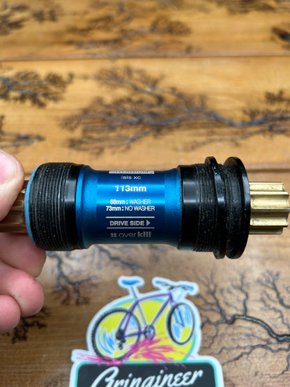 Crank Brothers Cobalt Titanium 113mm ISIS 68 or 73mm Bottom Bracket