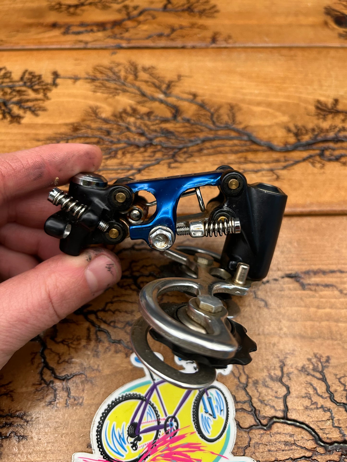 Galli Aerodynamic KL Blue Anodized Rear Derailleur