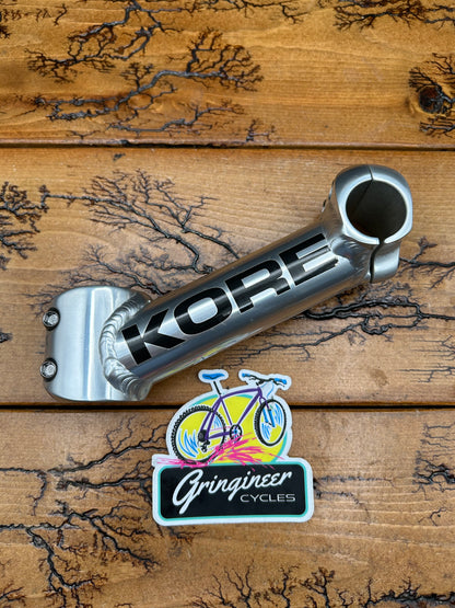 Kore 130mm 25 Degree 1 1/8 25.4mm Silver Threadless Stem