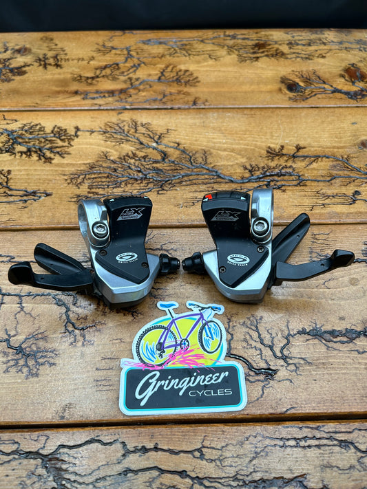 Shimano Deore LX SL-M570 Silver and Black Shifter Set