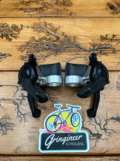 Shimano Deore LX SL-M570 Silver and Black Shifter Set