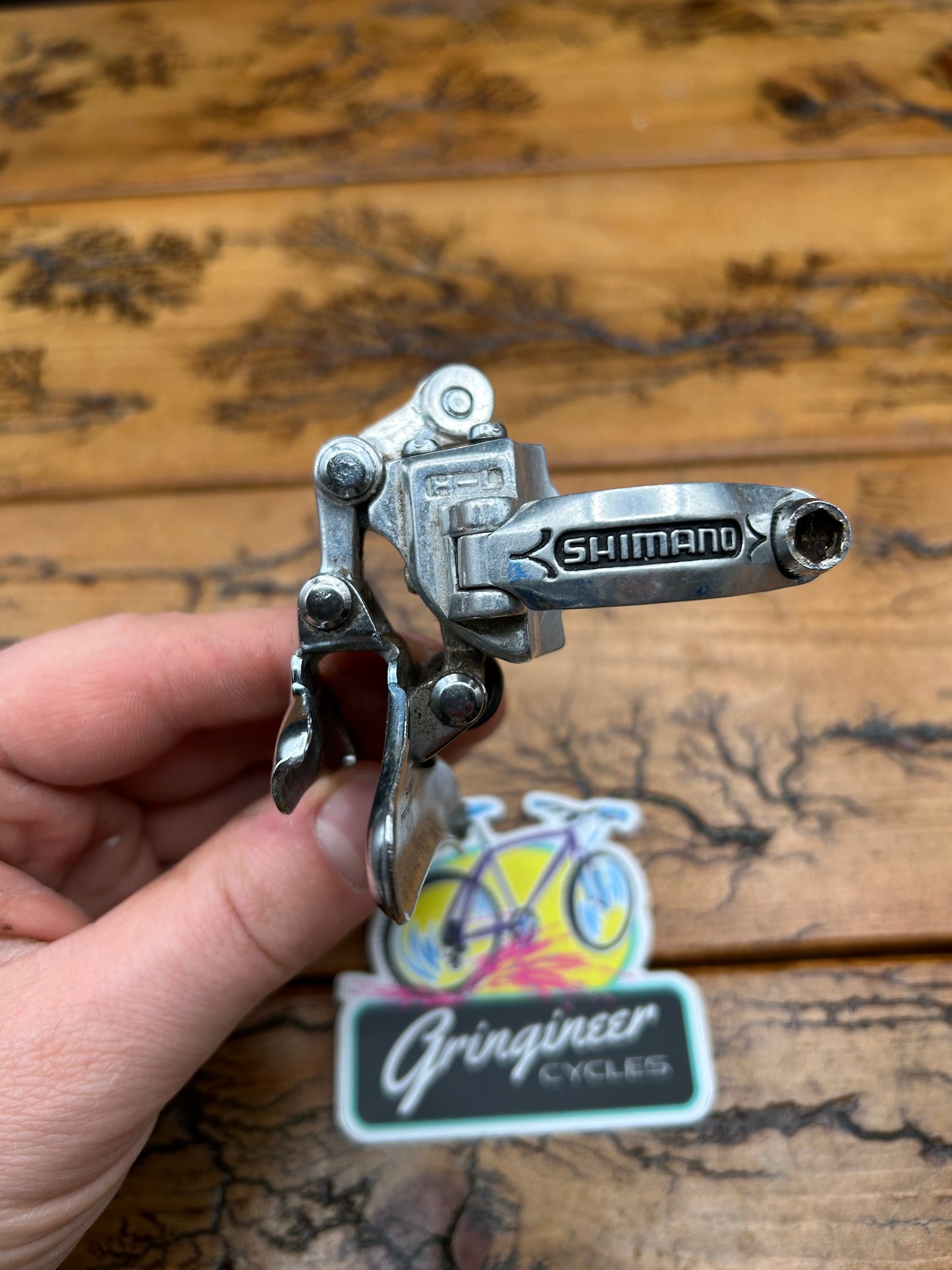 Shimano 600 Arabesque 28.6mm Clamp On Front Derailleur Bottom Pull