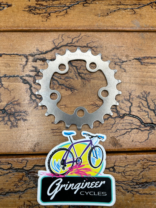 Action Tec 22 Tooth 5 Bolt 58 BCD Titanium Chainring