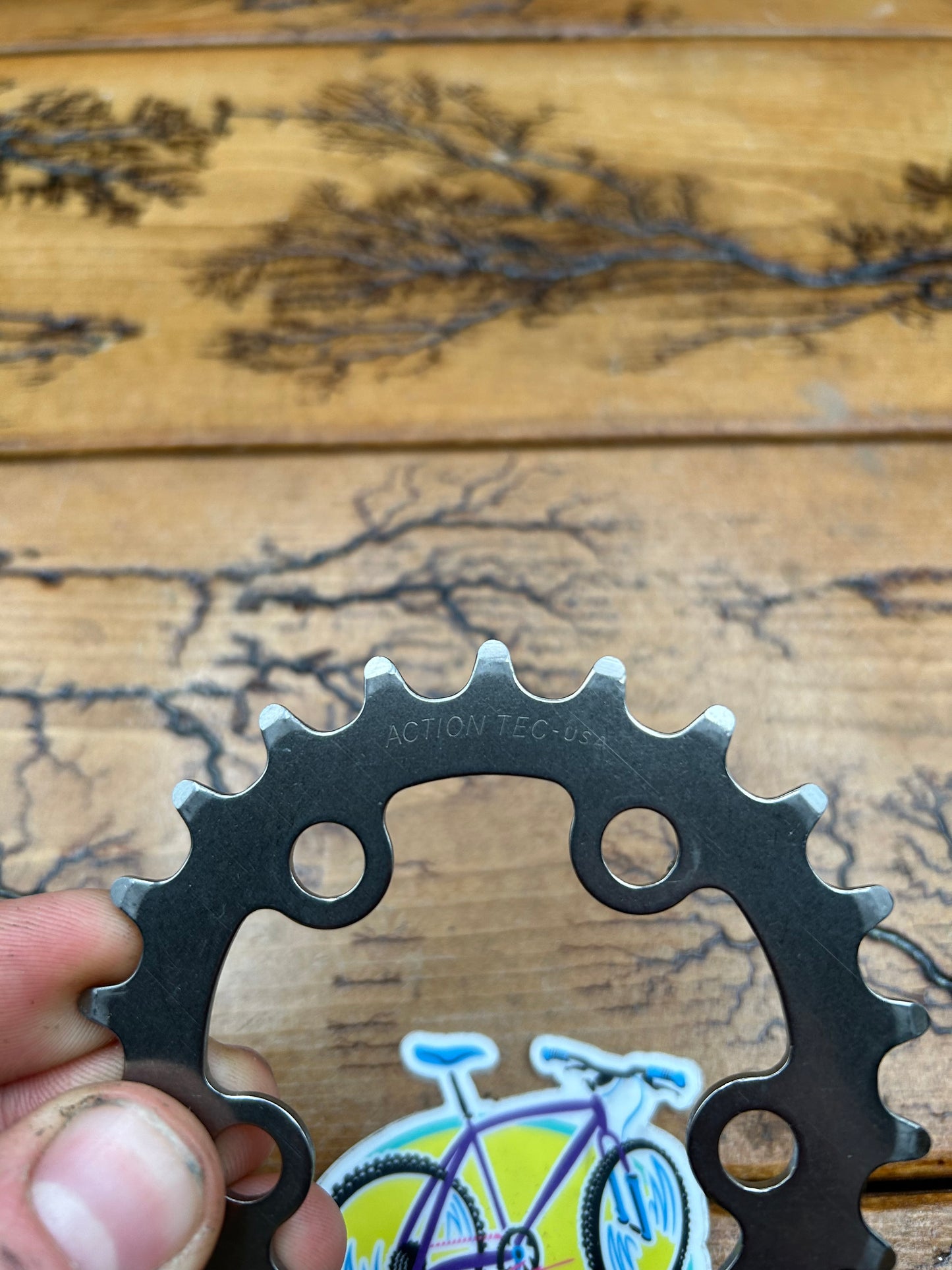 Action Tec 22 Tooth 5 Bolt 58 BCD Titanium Chainring