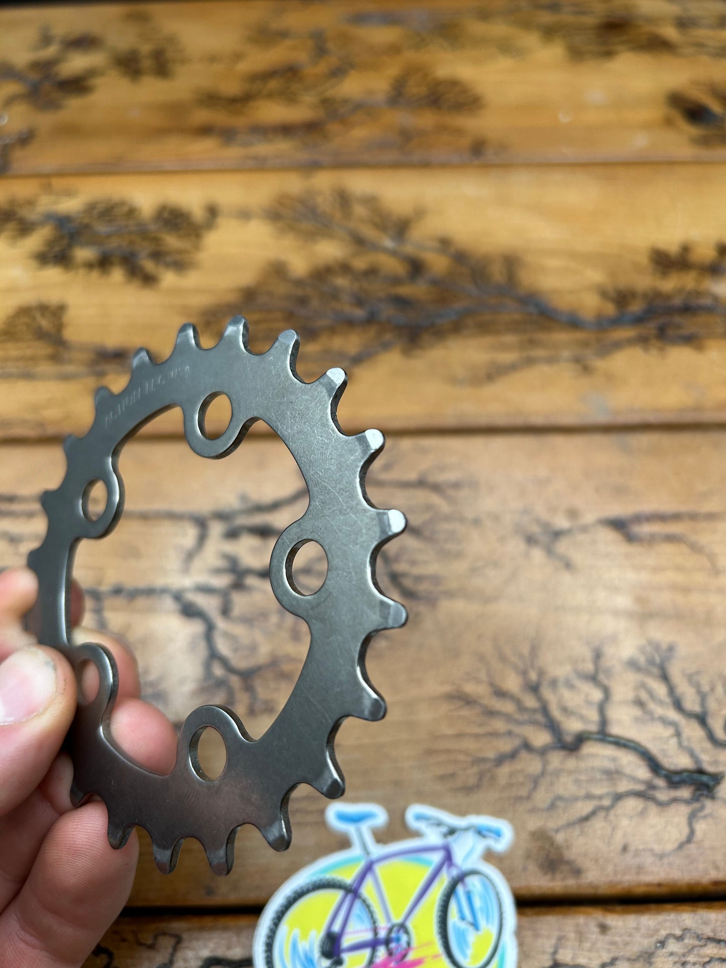 Action Tec 22 Tooth 5 Bolt 58 BCD Titanium Chainring