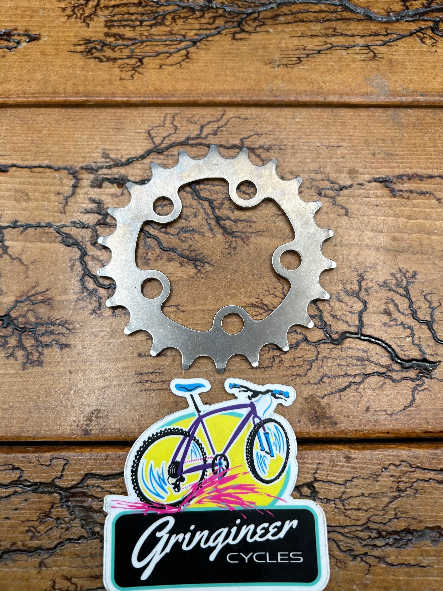 Action Tec 22 Tooth 5 Bolt 58 BCD Titanium Chainring