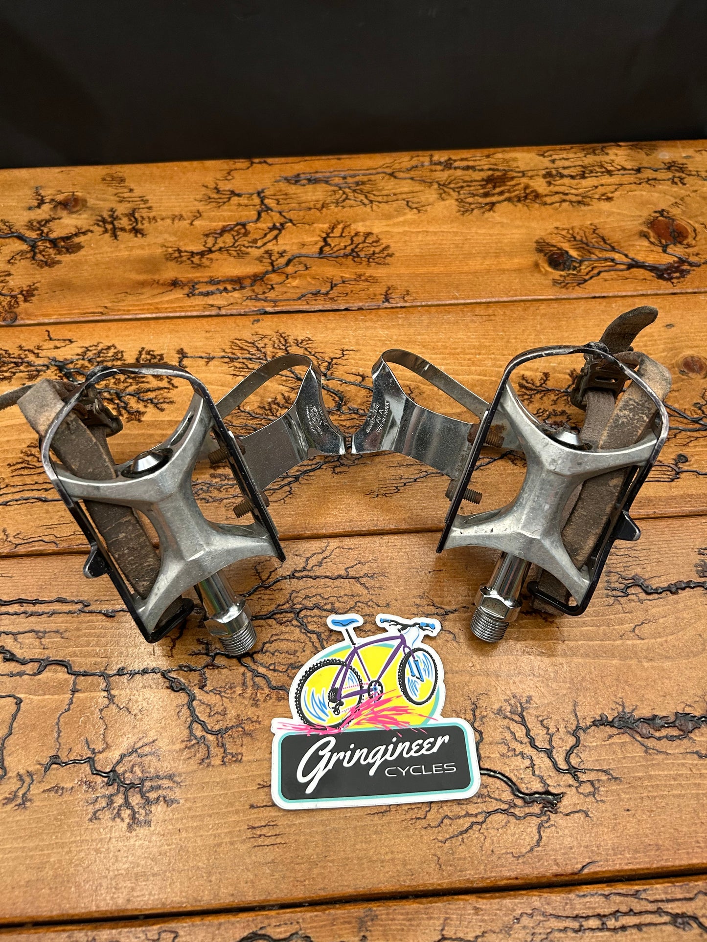 Suntour Superbe PL-4000 Pedals With Christophe Toe Cages