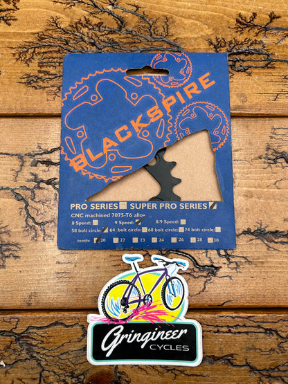 Blackspire Super Pro 20 Tooth 9 Speed 58 BCD 5 Bolt Chainring NOS