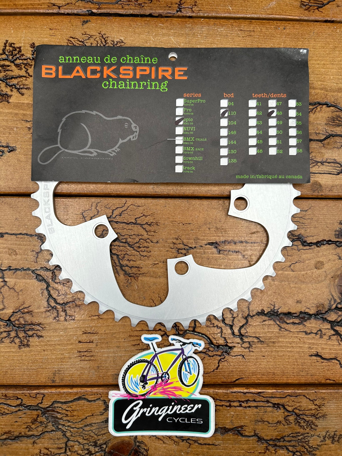 Blackspire Epic 48 Tooth 110 BCD Chainring NOS
