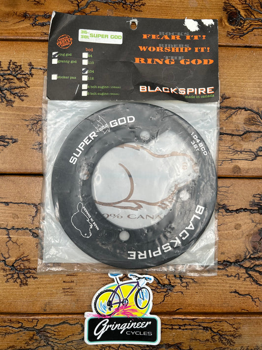 Blackspire Super God 36-38 Tooth 104 BCD 4 Bolt Bash Guard NOS