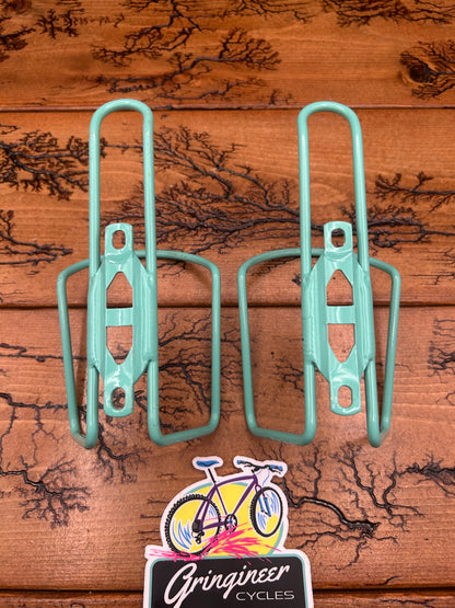 Pair Of Bianchi Celeste Water Bottle Cages