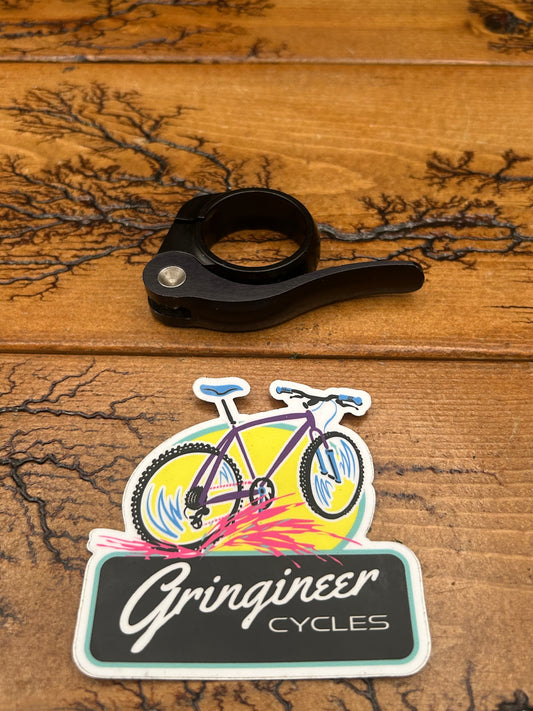 Salsa No Logo Black 31.6mm Flip Lock Seatpost Collar
