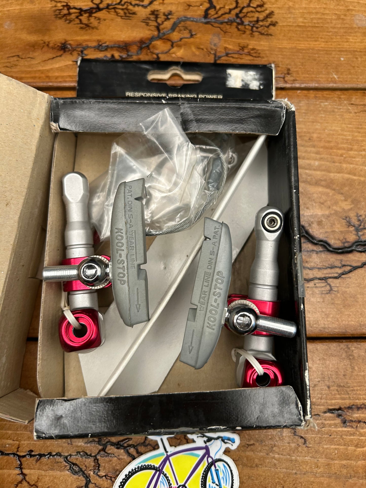 Tektro RBP Silver And Red Anodized Cantilever Brake NOS