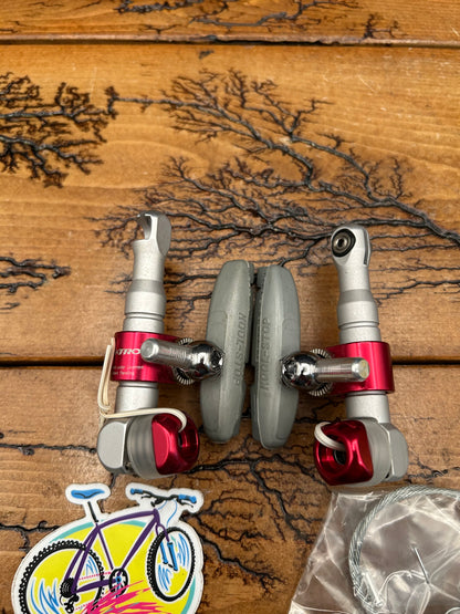 Tektro RBP Silver And Red Anodized Cantilever Brake NOS