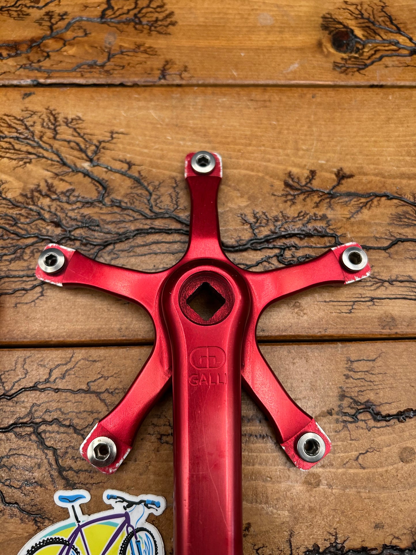 Galli Red Anodized 172.5mm 144 BCD Double Crankset