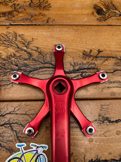 Galli Red Anodized 172.5mm 144 BCD Double Crankset