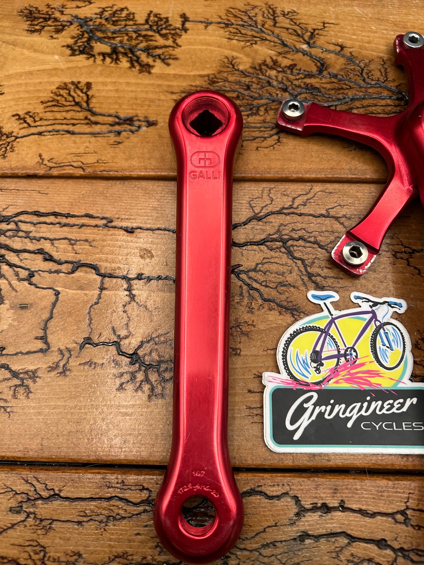 Galli Red Anodized 172.5mm 144 BCD Double Crankset
