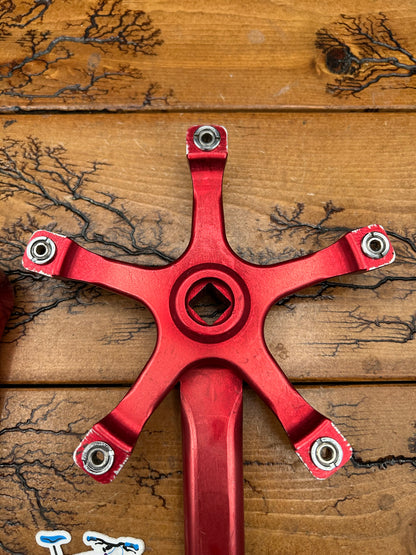 Galli Red Anodized 172.5mm 144 BCD Double Crankset